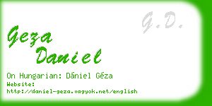 geza daniel business card