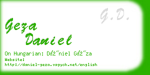 geza daniel business card